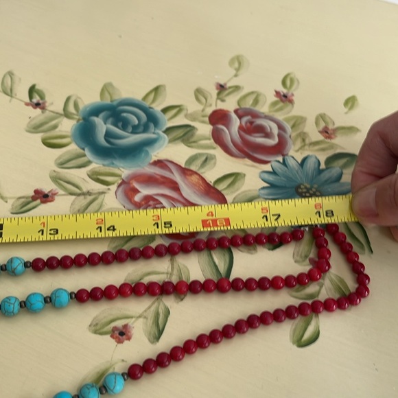 Genuine carnelian three layer necklace - Picture 6 of 7